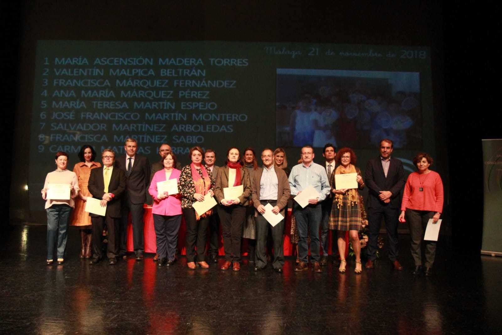 Acto de homenaje a los docentes jubilados en la provincia de Málaga
