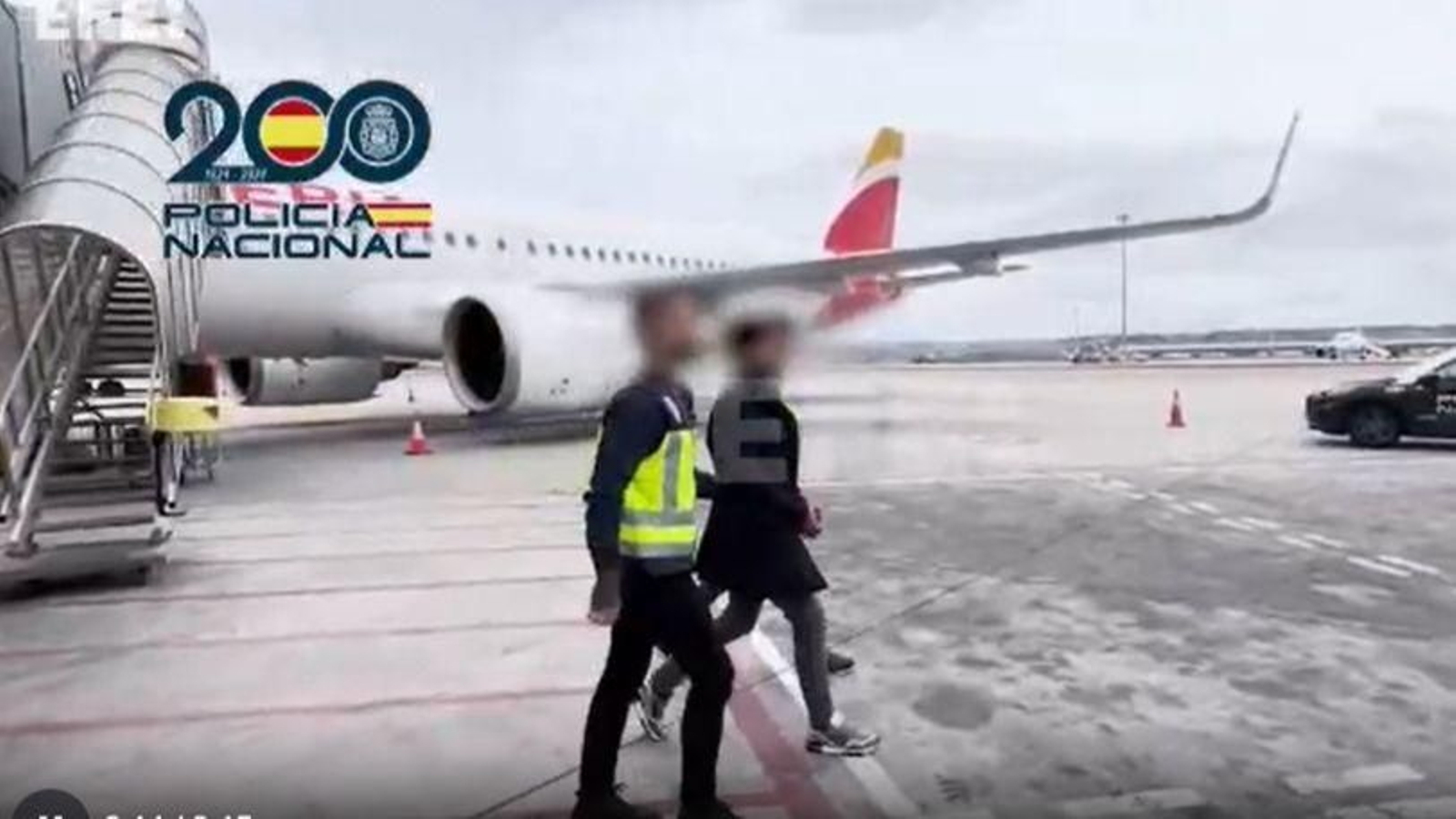 Captura del vídeo facilitado por la Policía Nacional a EFE.