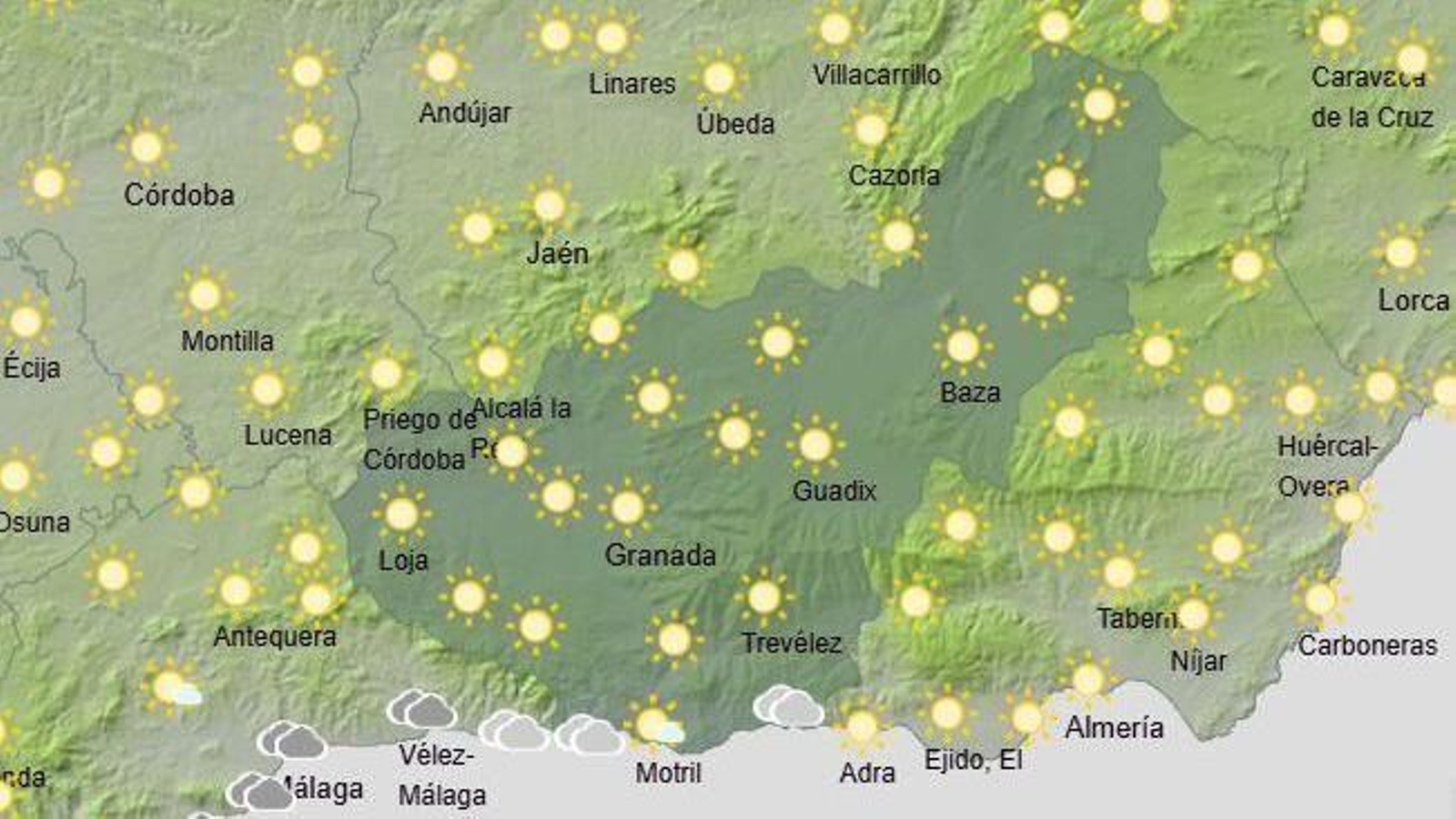 El Tiempo en Granada el 16 de septiembre de 2025