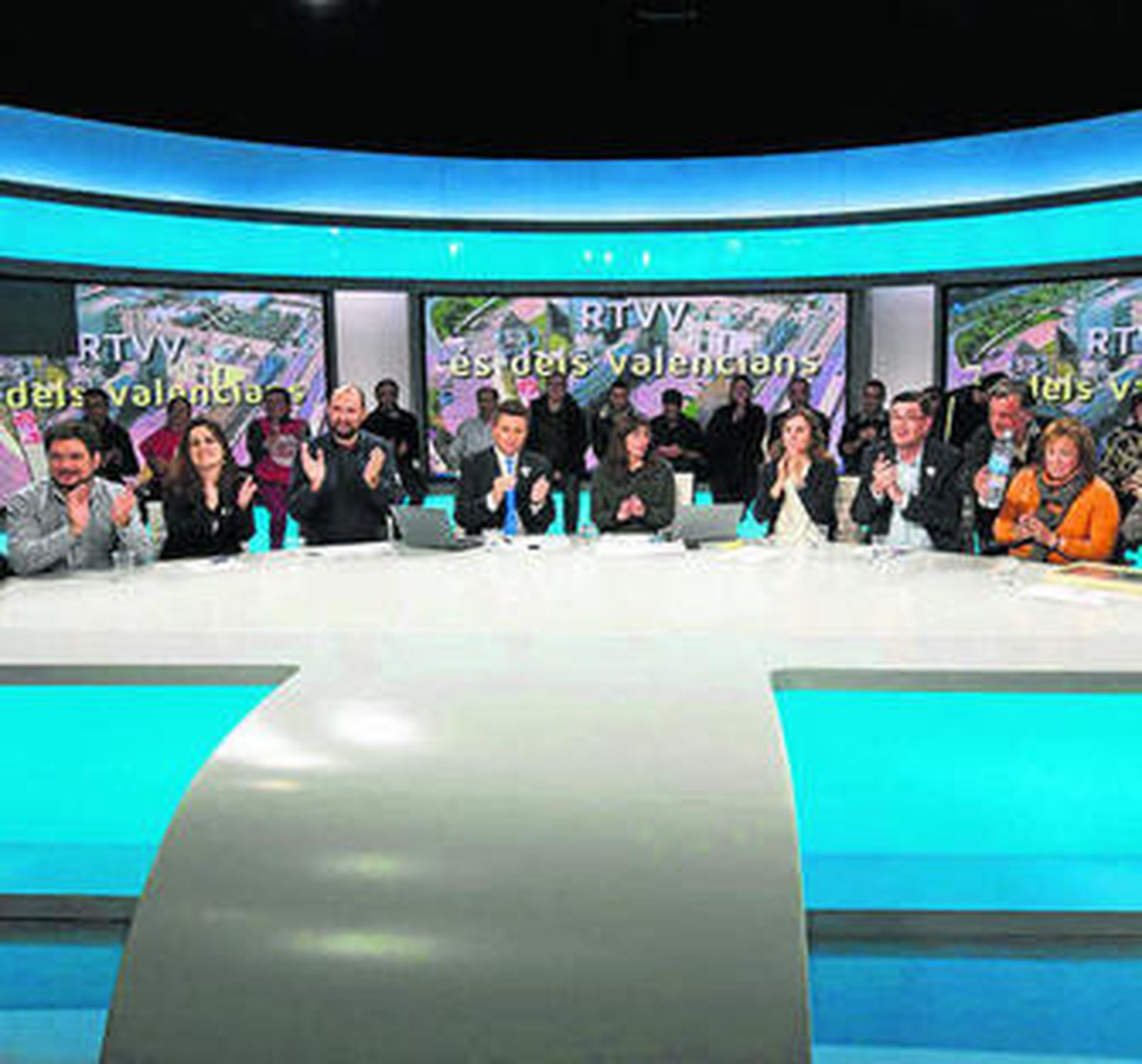 Un instante del programa que puso fin a las emisiones de la RTVV.