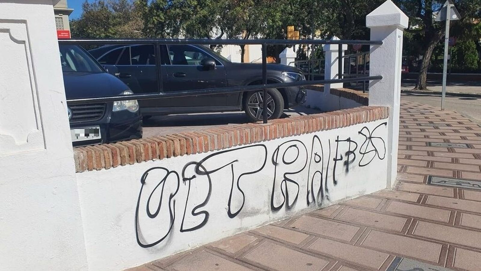 Imagen del muro pintado en La Cala del Moral