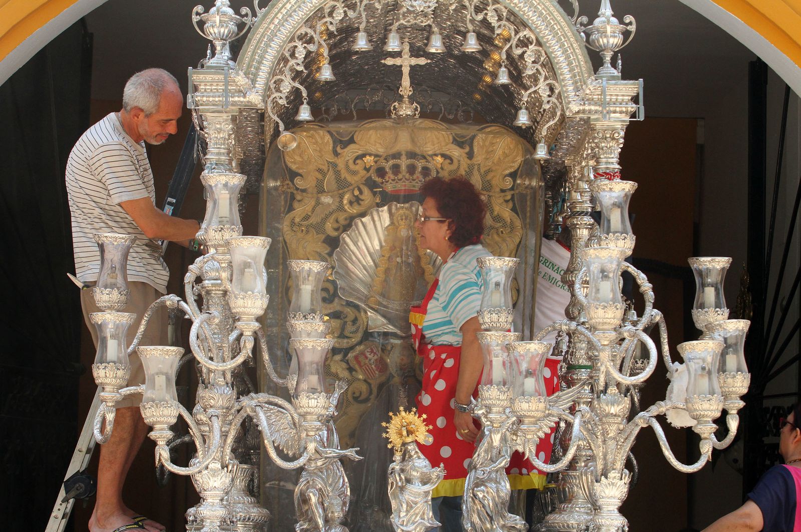 Ambiente en la aldea del Rocío.