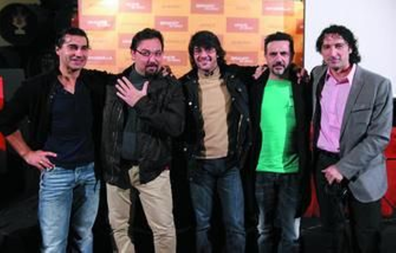Antonio Márquez, José Valencia, Joaquín Grilo, Javier Patino y Ángel Muñoz, ayer en San Ginés.