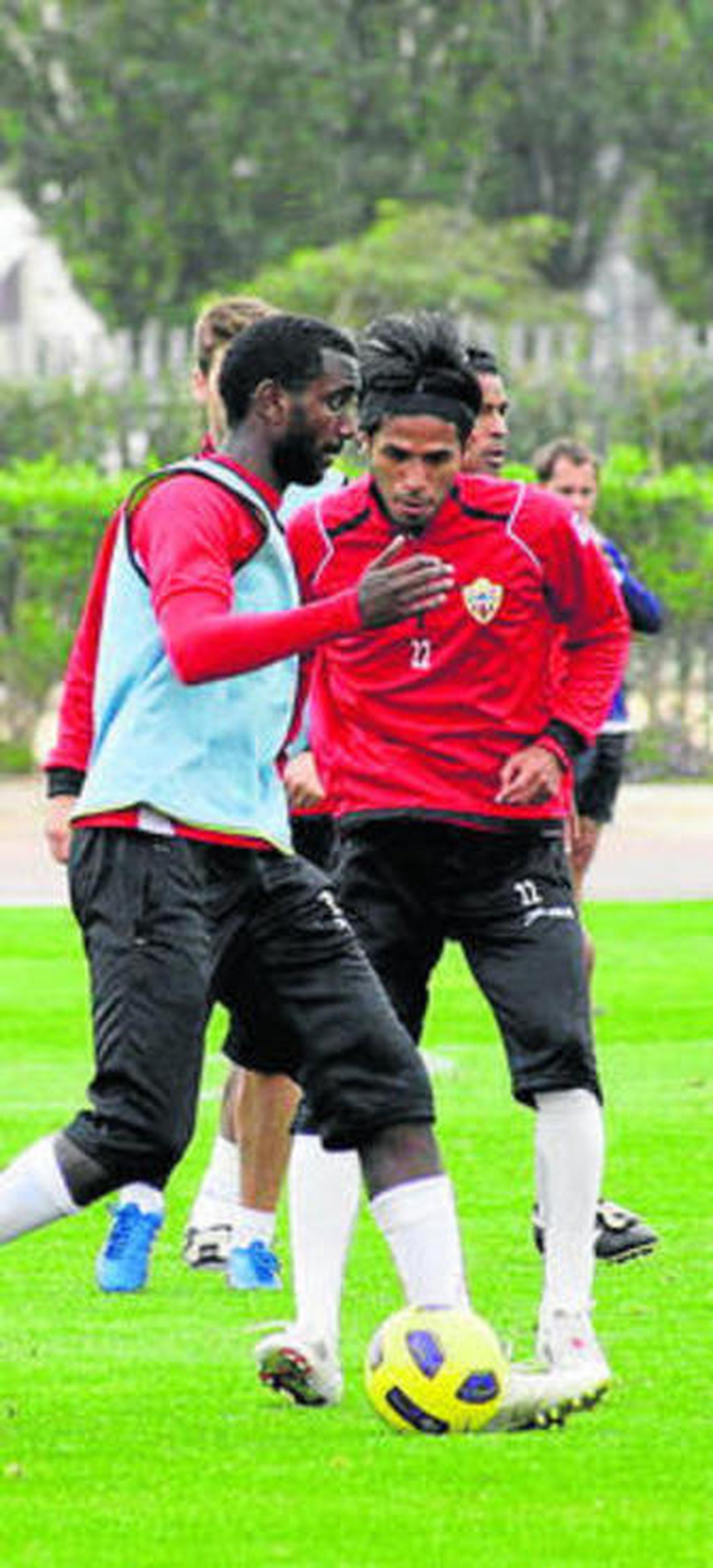 Vargas, en un entrenamiento.