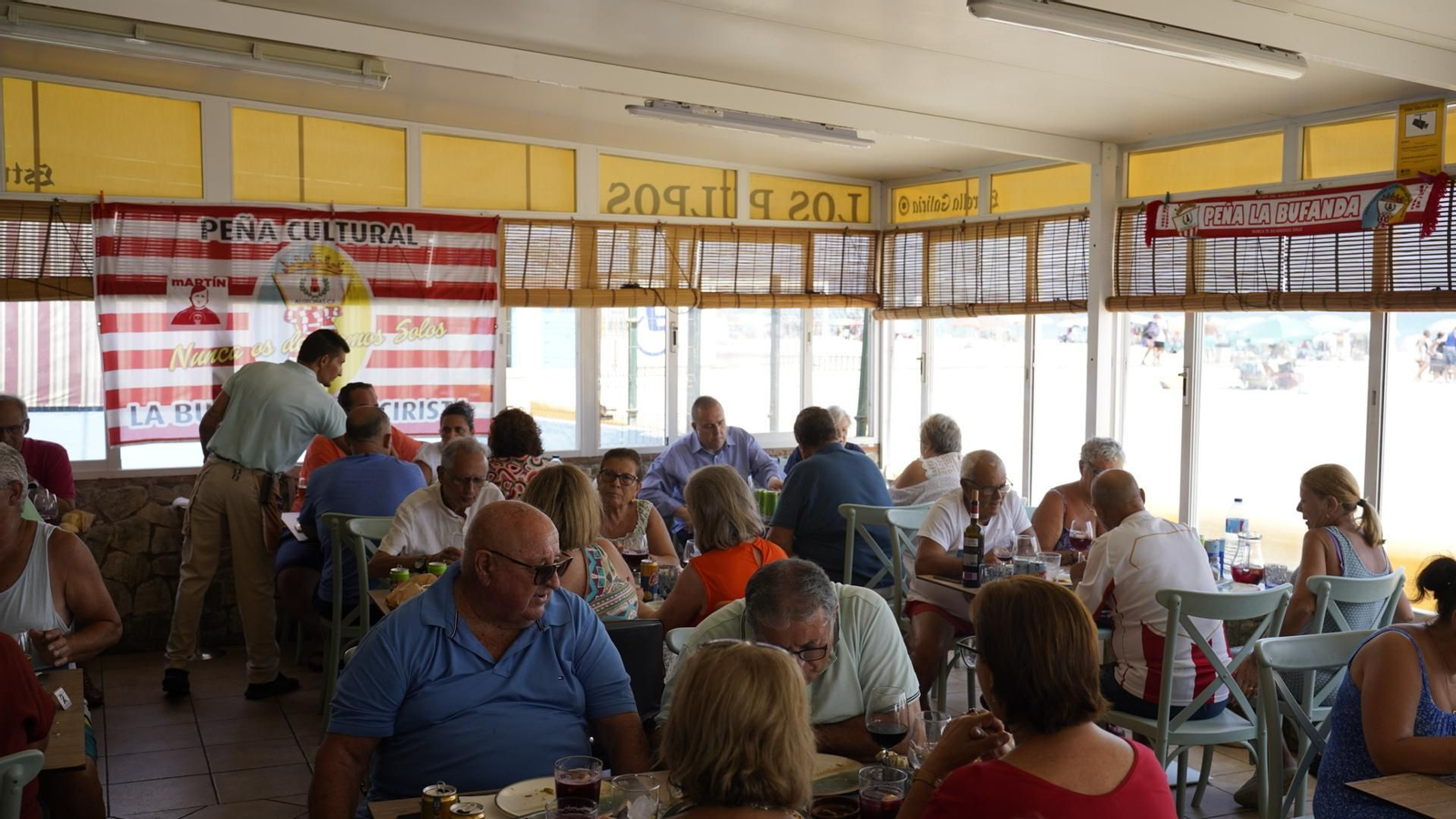 Fotos del almuerzo de la Peña de la Bufanda en el restaurante Los Pulpos.