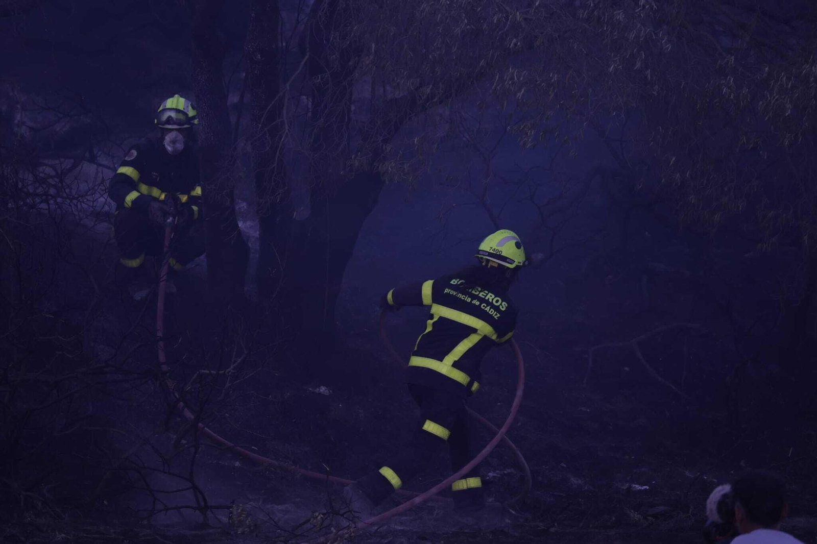 El fuego arrasa Las Canteras en Puerto Real