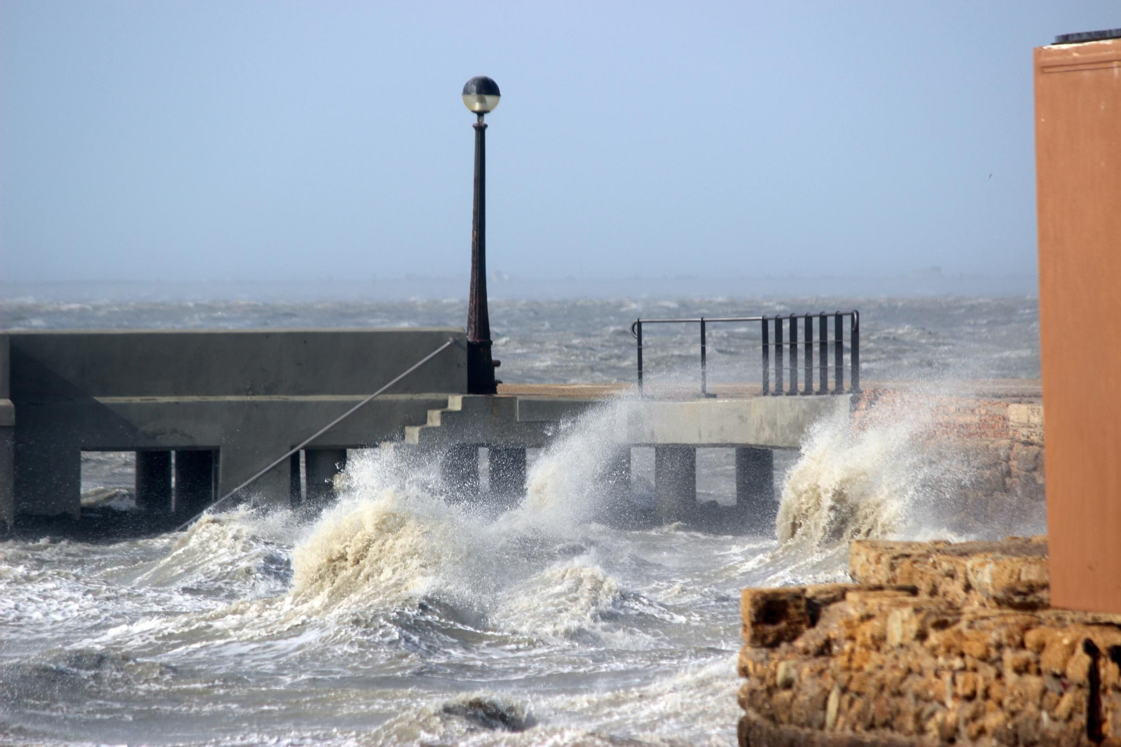 Zona de la Puntilla del Muelle un día de temporal