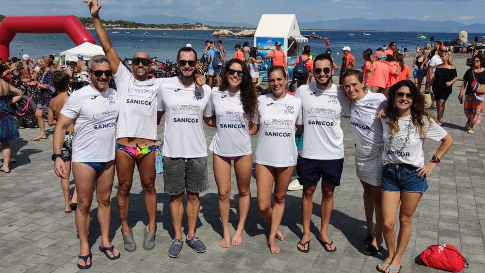 Equipo del club en Gerona.