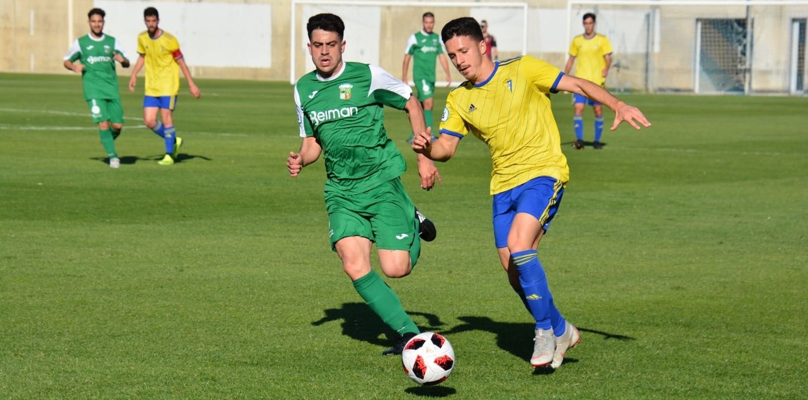 José Antonio Franco, durante un partido con el Cádiz B.