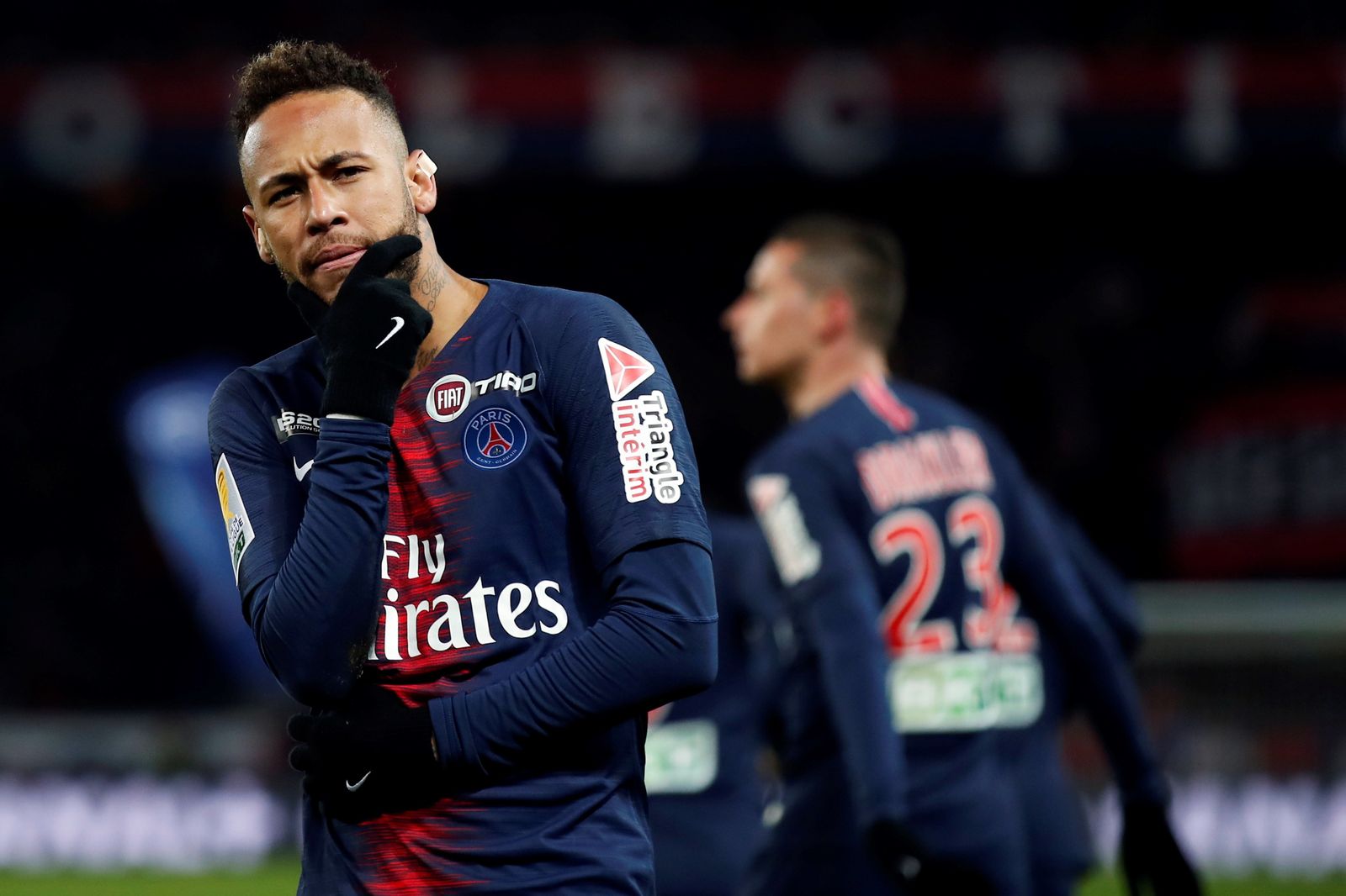 Neymar en un partido con el PSG.