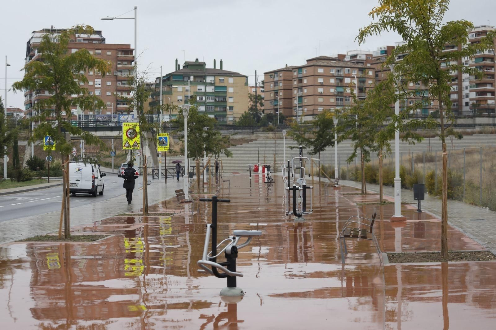 Parque de calistenia ya sin vallas.