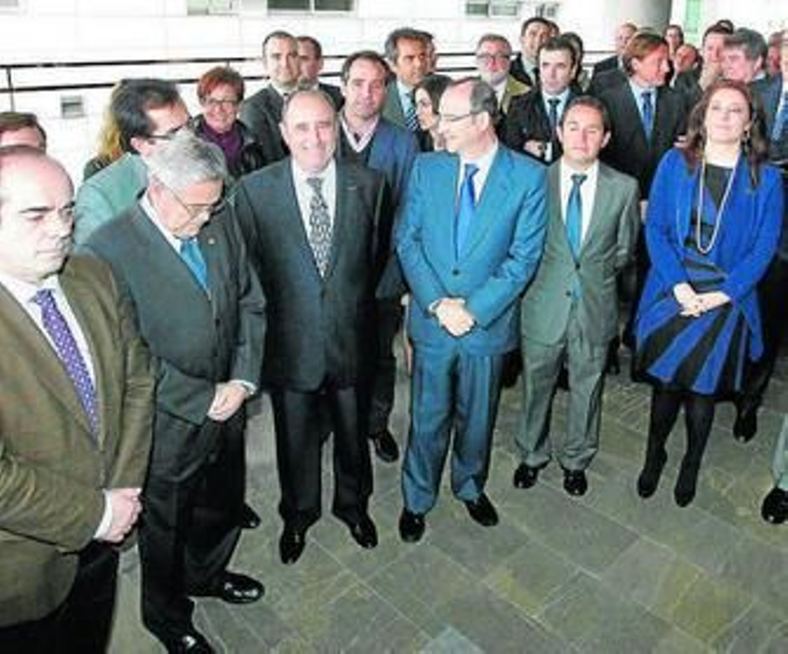 Autoridades en la bendición de las instalaciones, a la que Griñán no llegó.