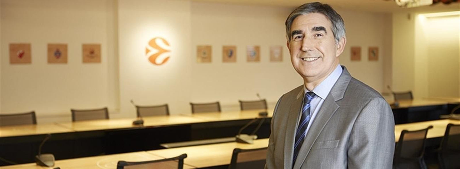 Jordi Bertomeu, en la sede de la Euroliga.