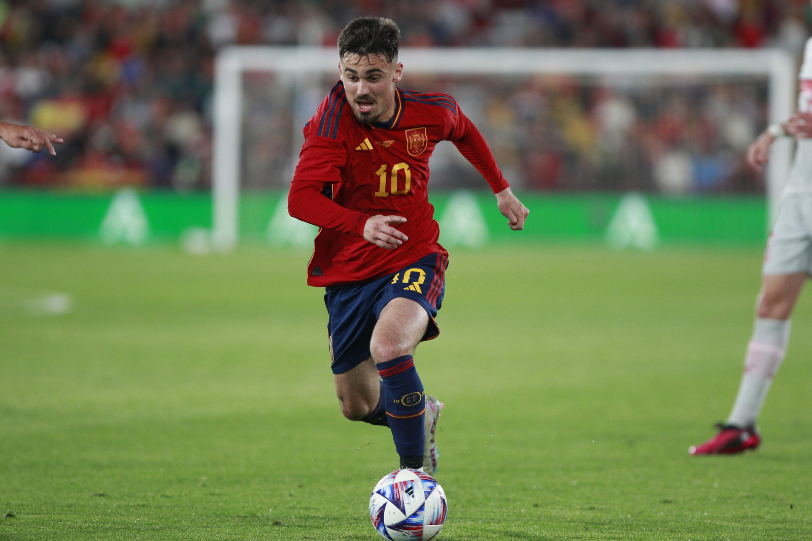 Imágenes del partido de fútbol amistoso entre las selecciones de España y Suiza Sub 21, disputado en Almería