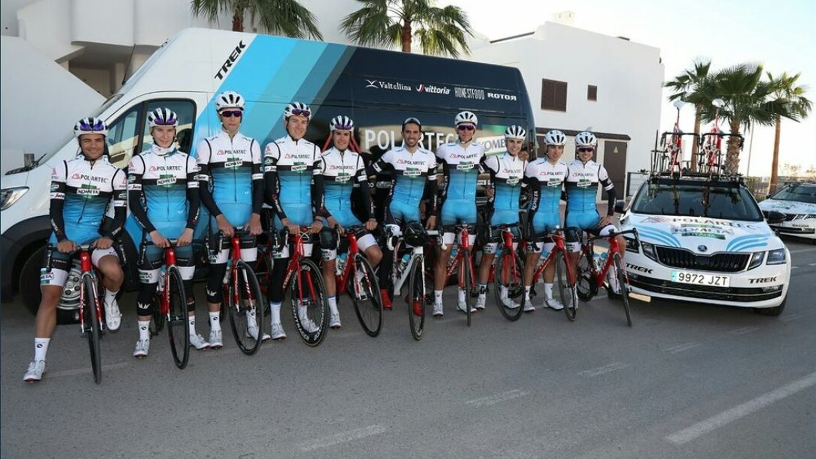 El Polartec-Kometa al completo, con la presencia de Contador.