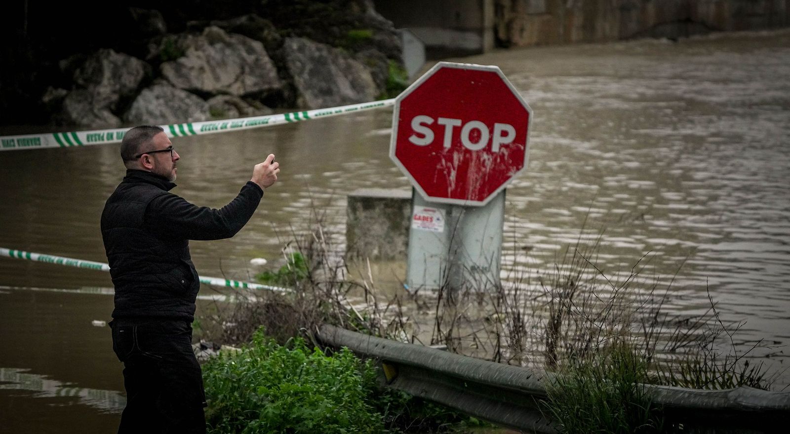 Imágenes de las graves consecuencias de la crecida del rio Guadalete en la zona rural de Jerez