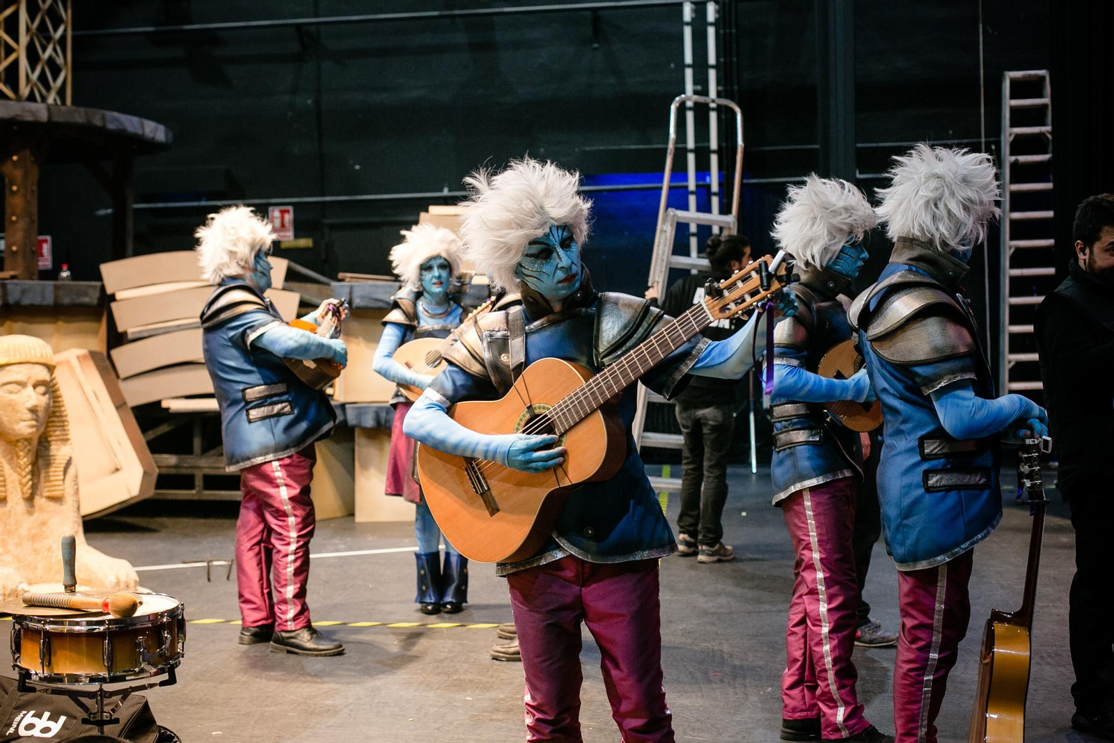 El coro "Gadix"  entre bambalinas