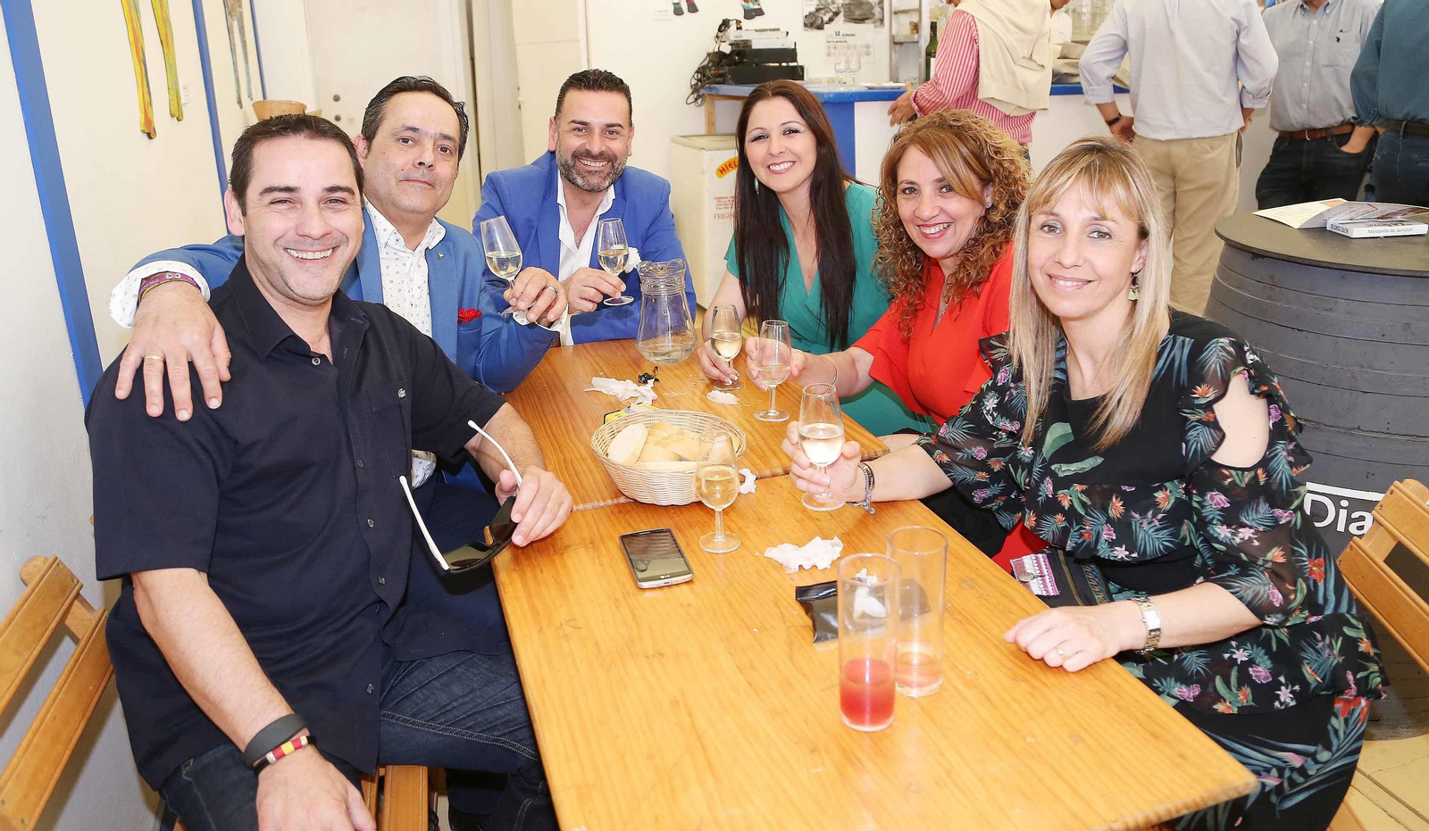 Juanfran Mota, Antonio Rico, Antonio Cózar, Pilar Morgardo, Rita Mota y Reyes Mota.