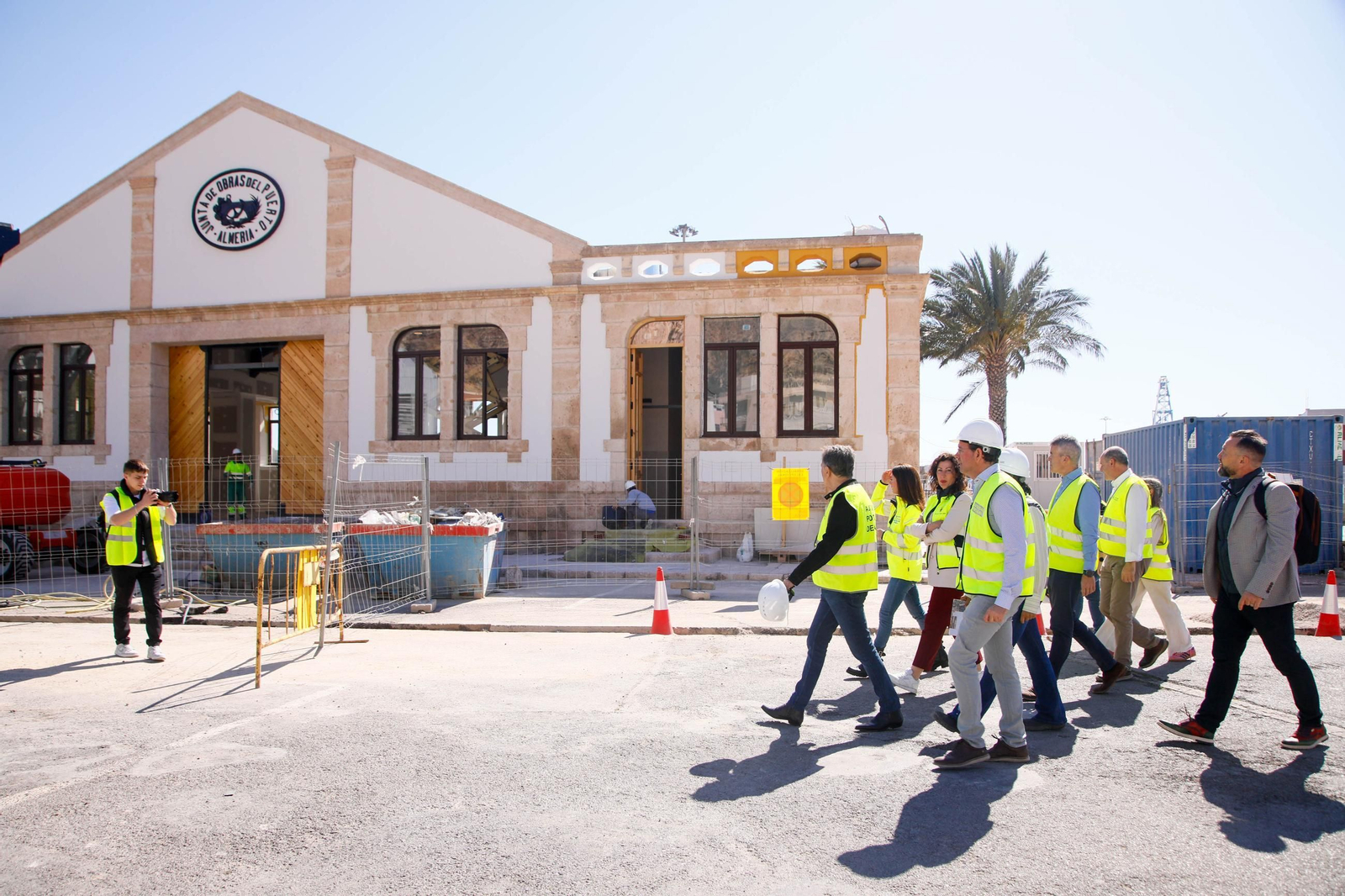 Las imágenes de la visita a la obras del Puerto de Almería