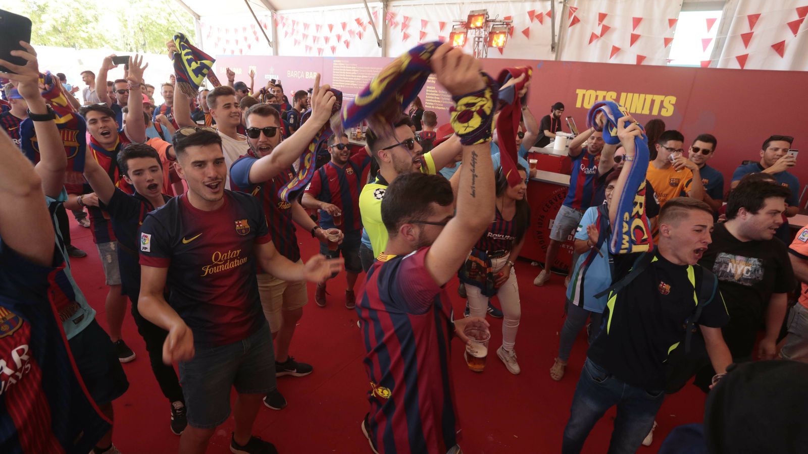 Las imágenes de la afición del Barcelona