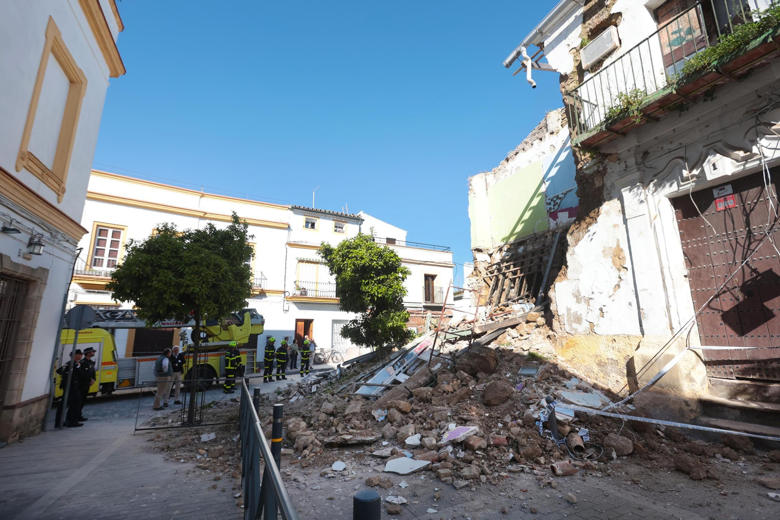 Derrumbe en Jerez de una casa en el barrio de San Miguel