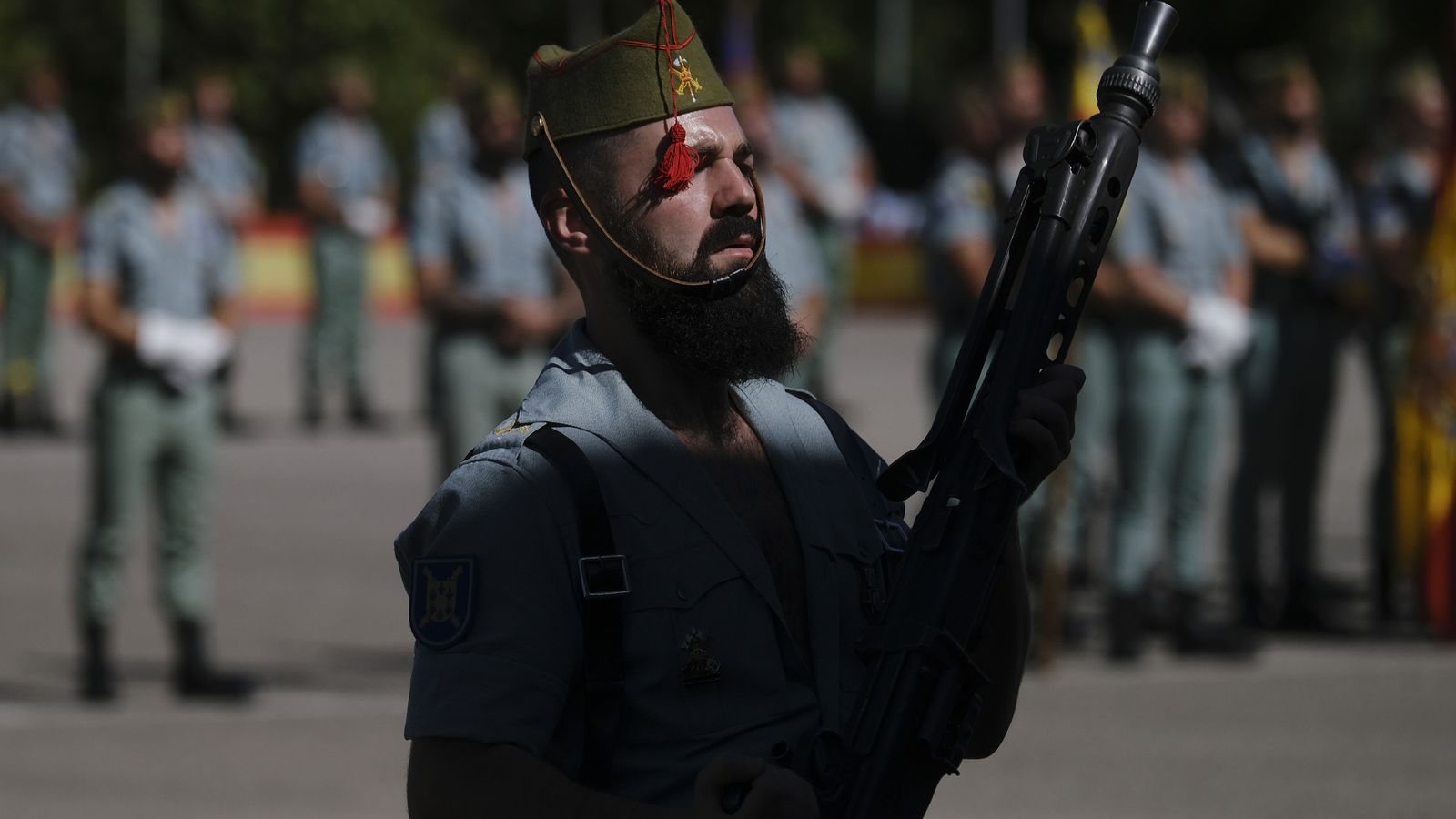 Legionario durante la parada militar.