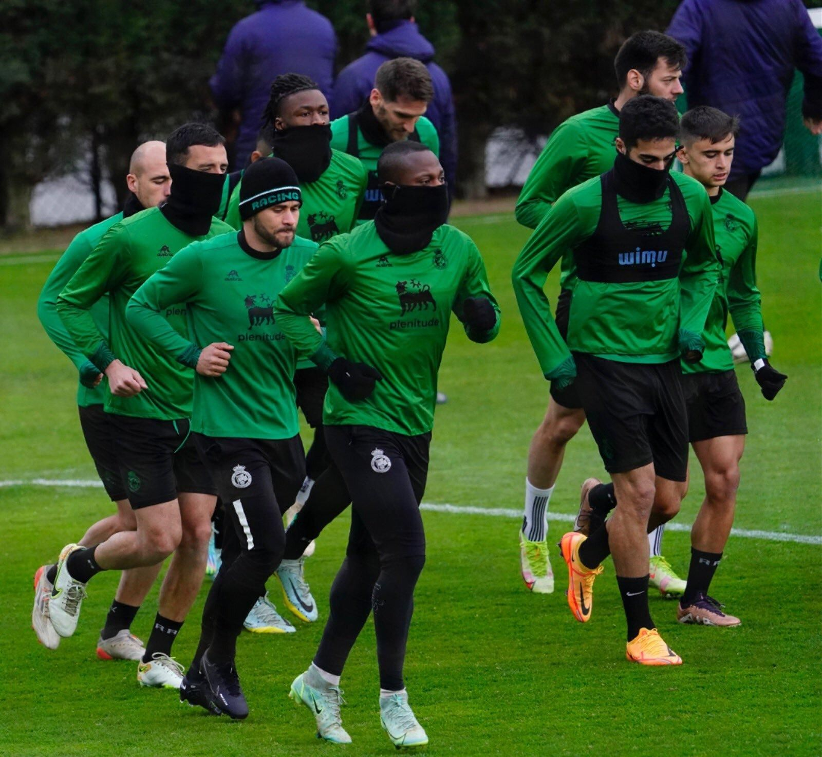 El Racing, entrenándose