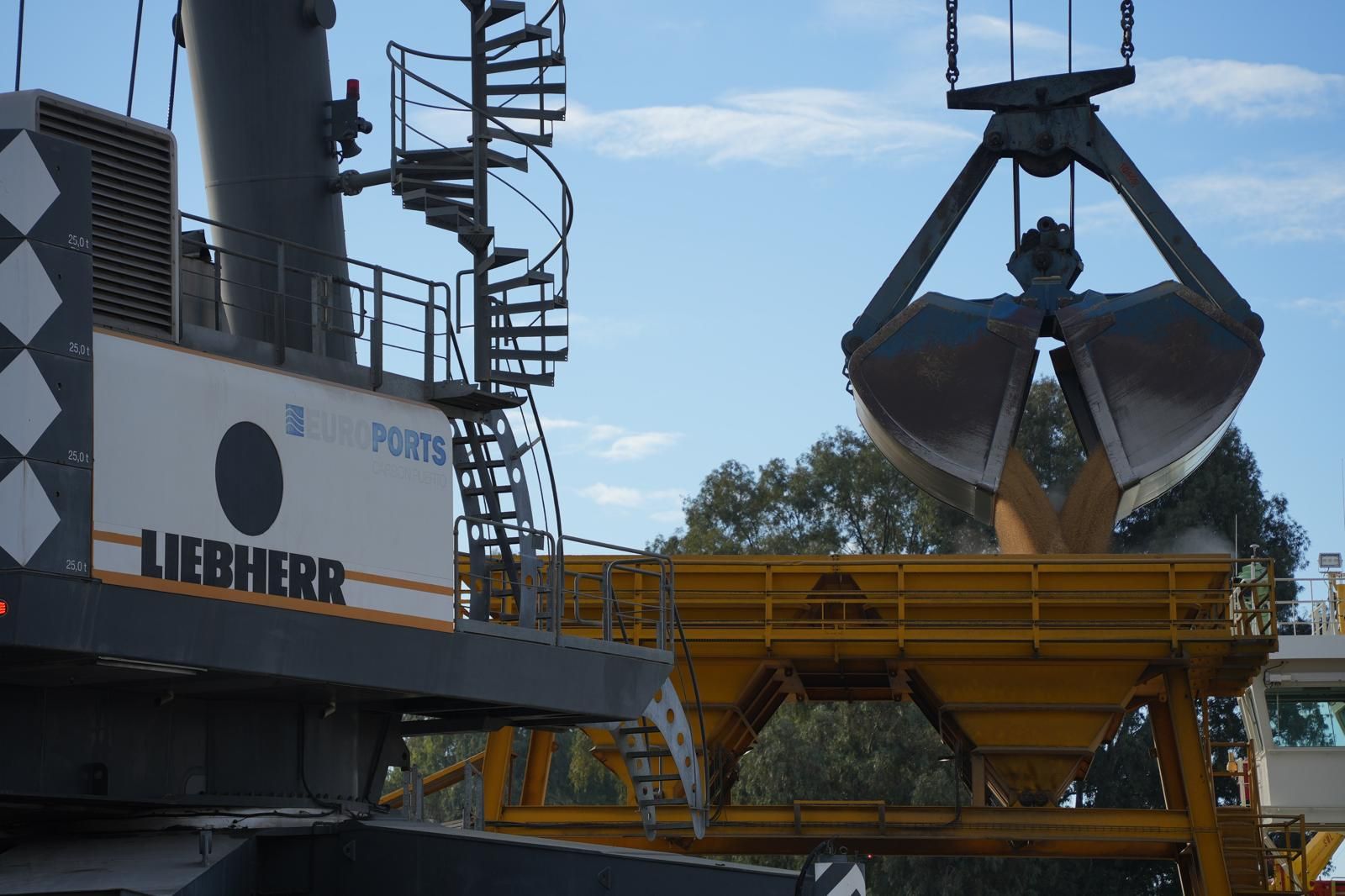 Movimiento de mercancías en una de la terminales de Euroports.