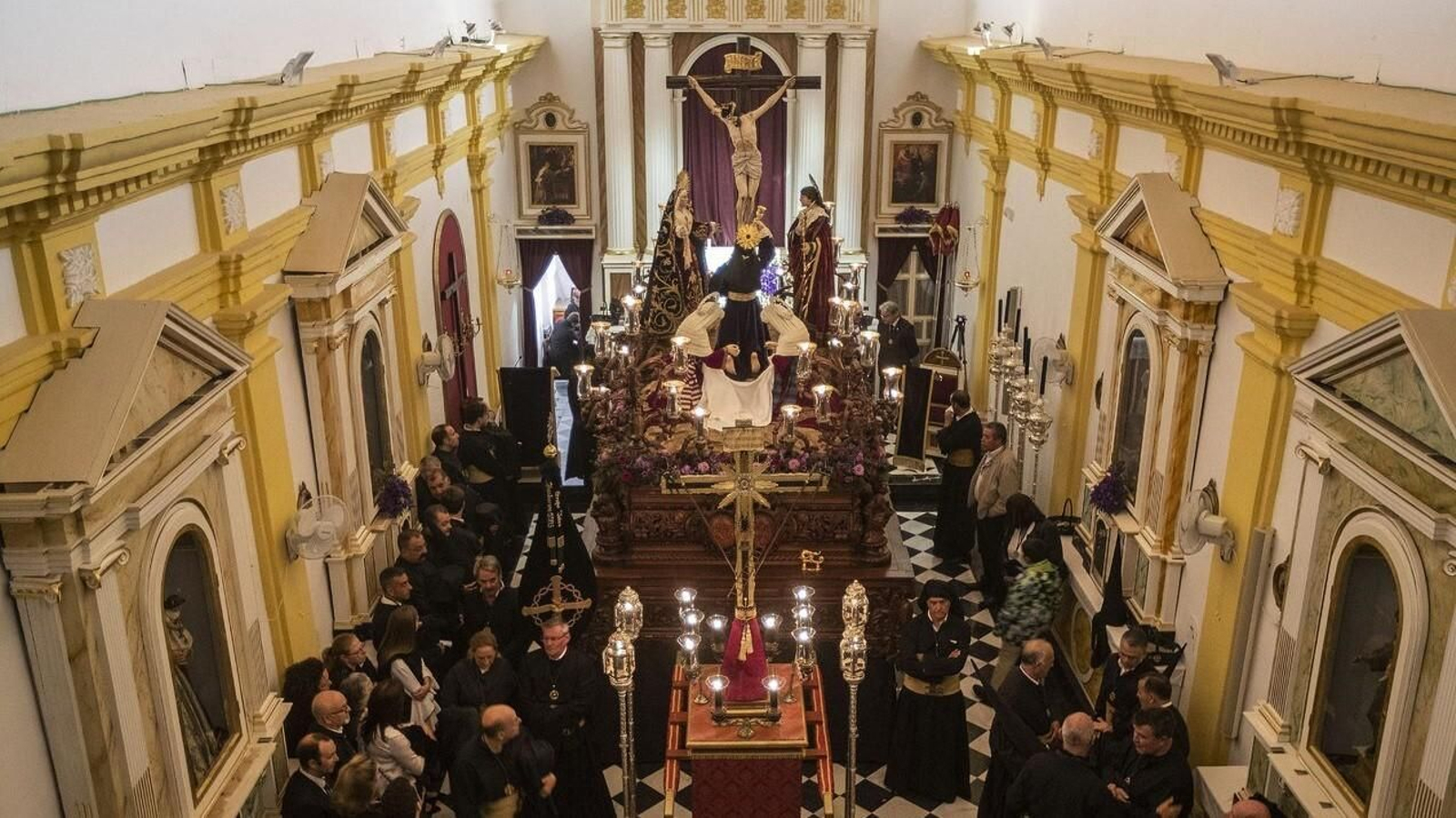 Vera Cruz, en el interior de la capilla, en una imagen de archivo.