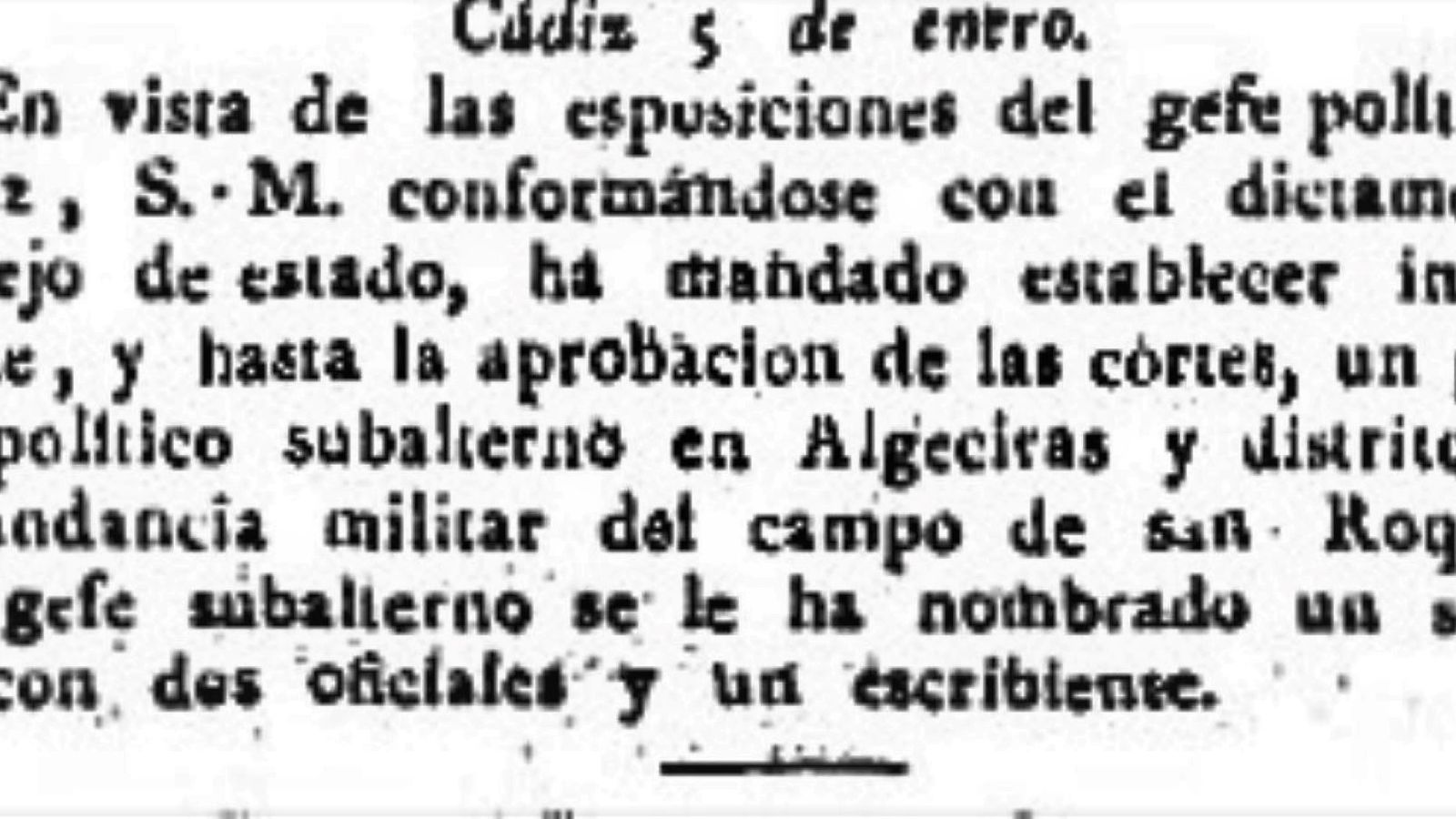 Nombramiento del órgano político para Algeciras.