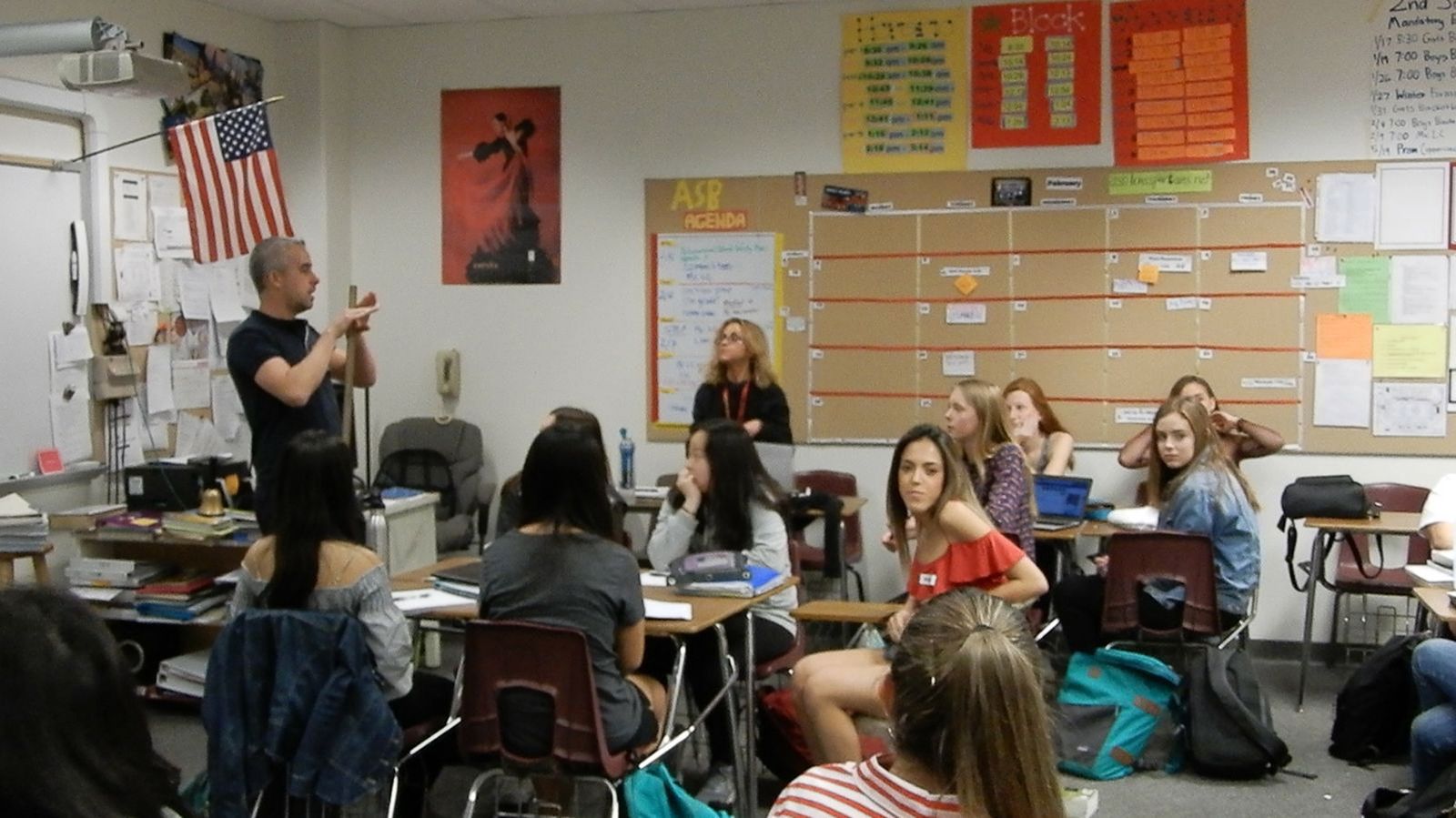 Francisco Martínez durante una de sus clases en el instituto El Sur, de Lepe.