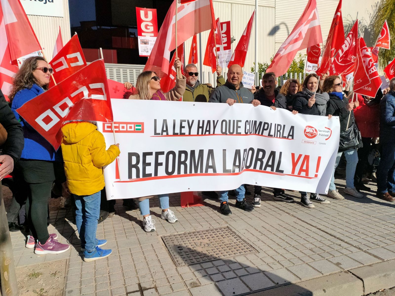 Un momento de la protesta.