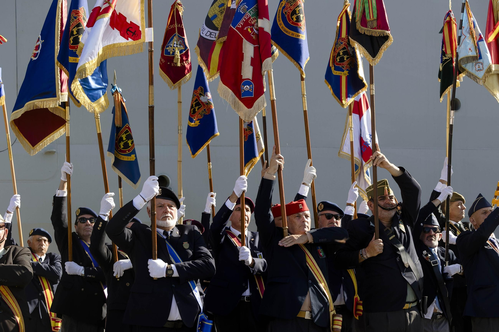 Las imágenes del día del veterano de las Fuerzas Armadas y Guardia Civil en Cádiz.