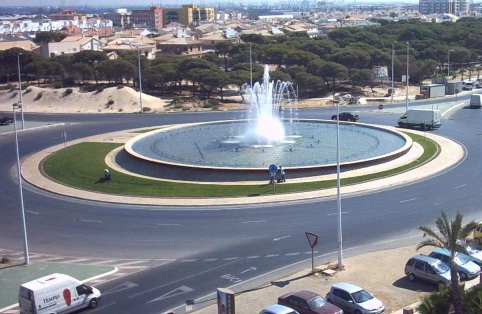 Proyección de la fuente de la avenida Ciudad de Huelva de Punta Umbría