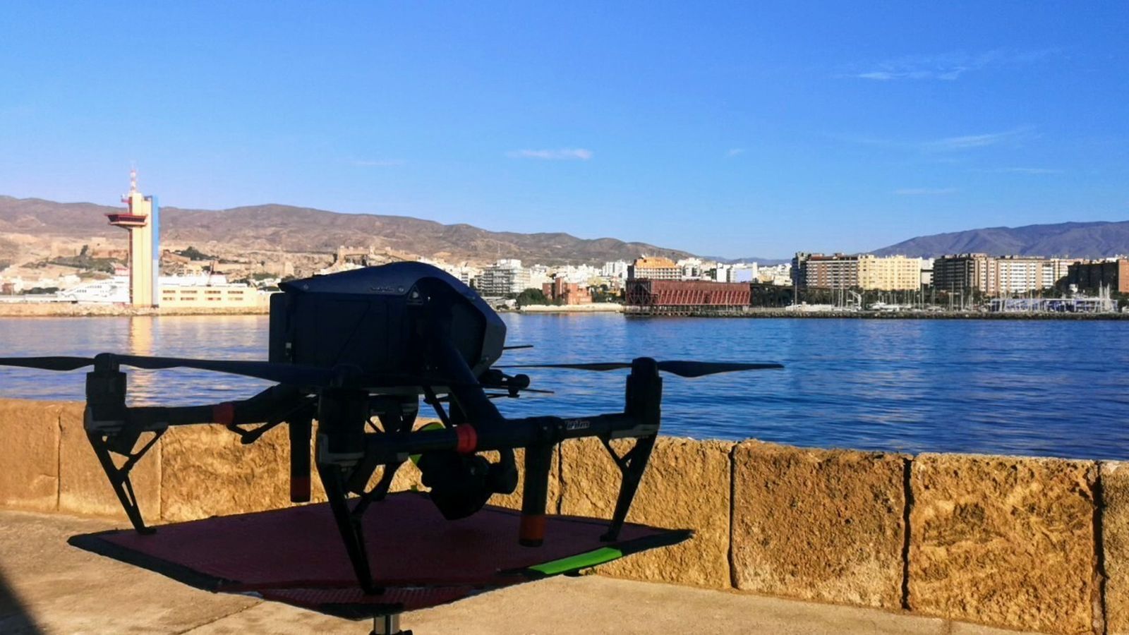 Toma de imágenes en el Puerto de Almería con drones
