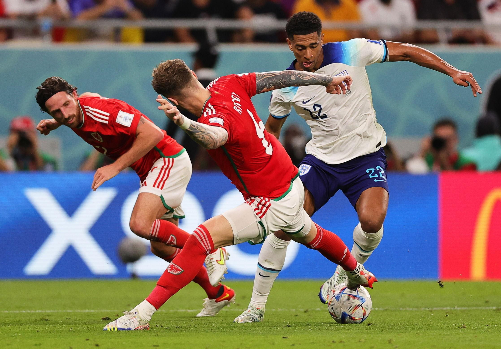 Las imágenes del Gales -Inglaterra del Mundial de Qatar