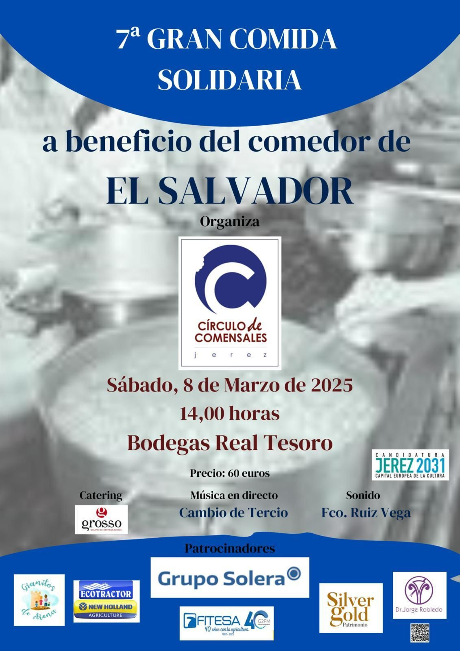 Cartel del acto benéfico del Círculo de Comensales de Jerez.