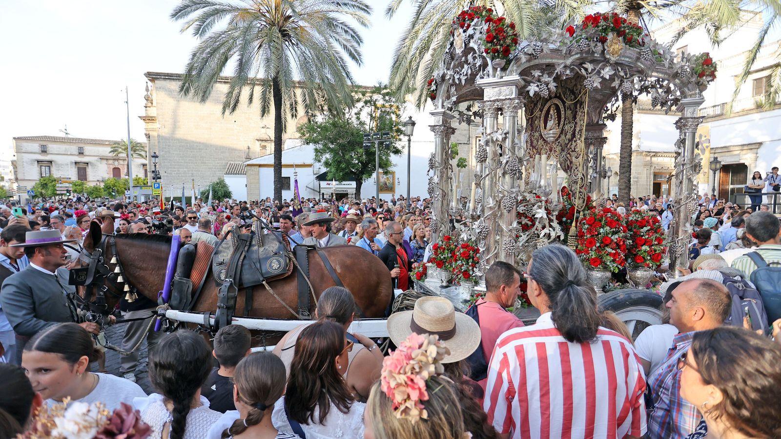 Llegada de la Hermandad del Rocío a Jerez