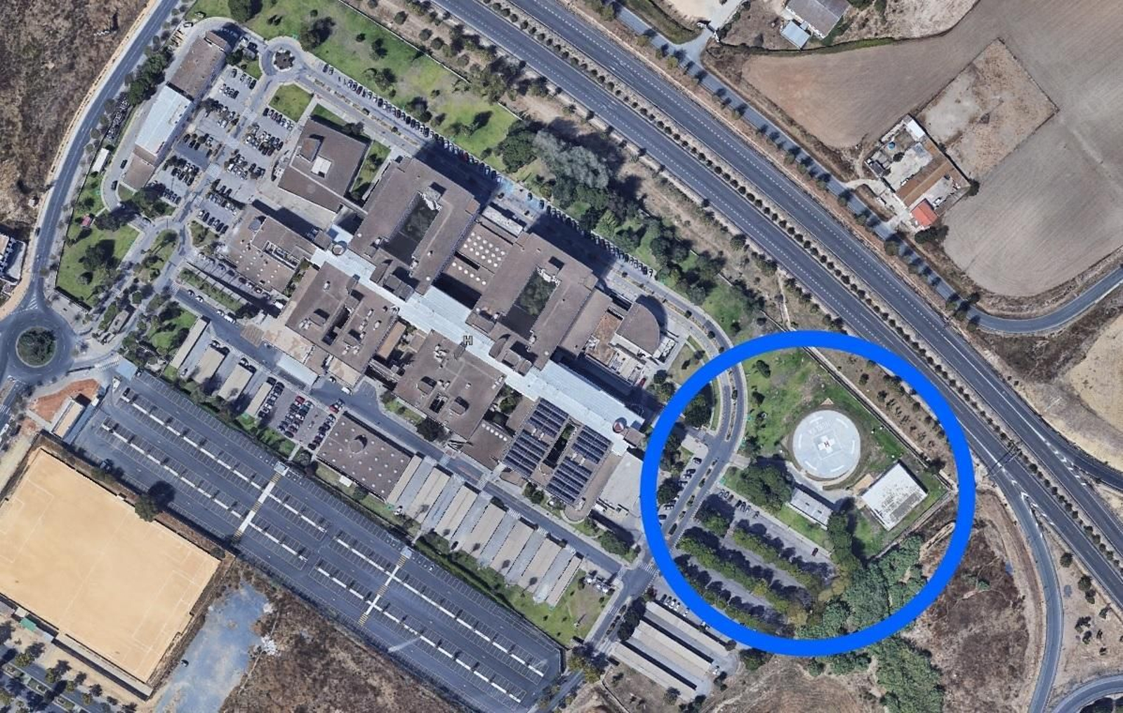 Ubicación del hospital materno-infantil.