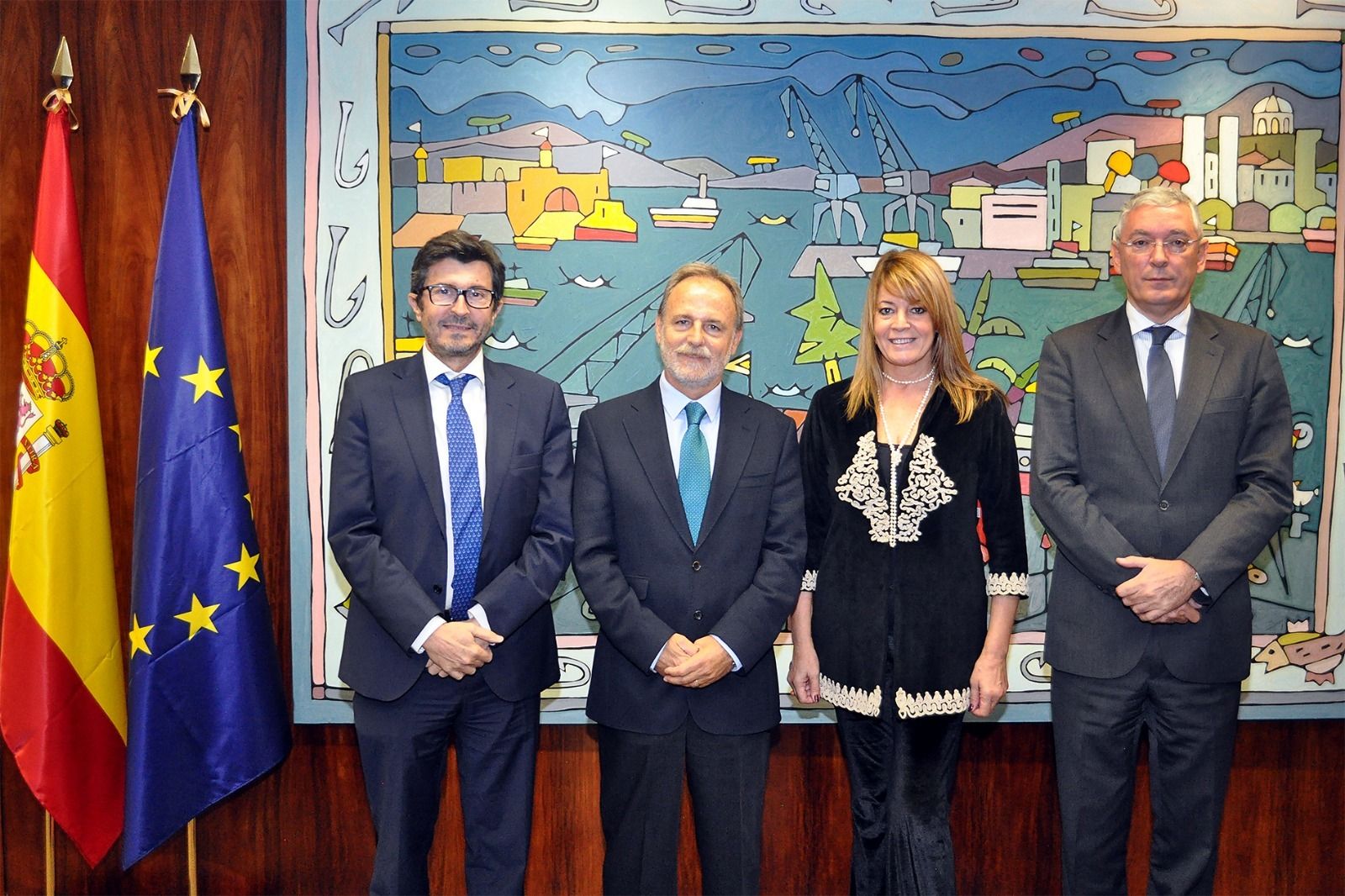 Reunión entre los responsables del Puerto de Huelva con Puertos del Estado.