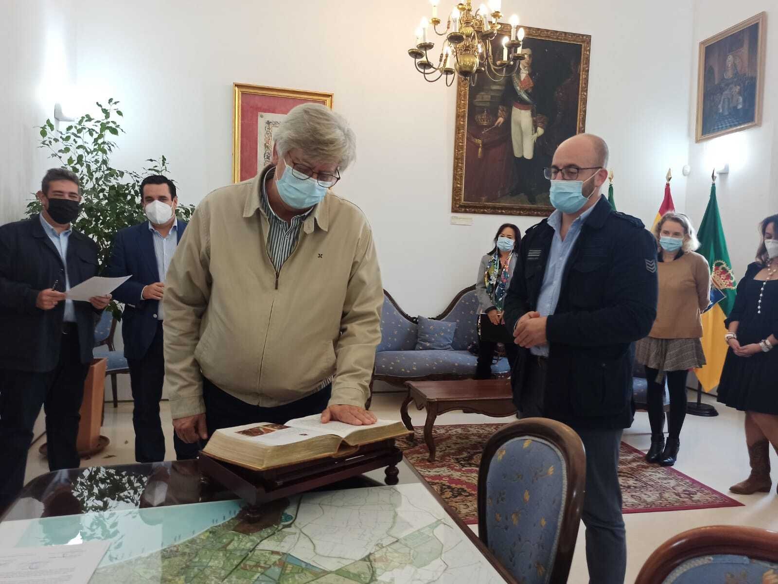 José Manuel Castilla, durante la toma de posesión de su cargo como secretario del grupo municipal de Ciudadanos.