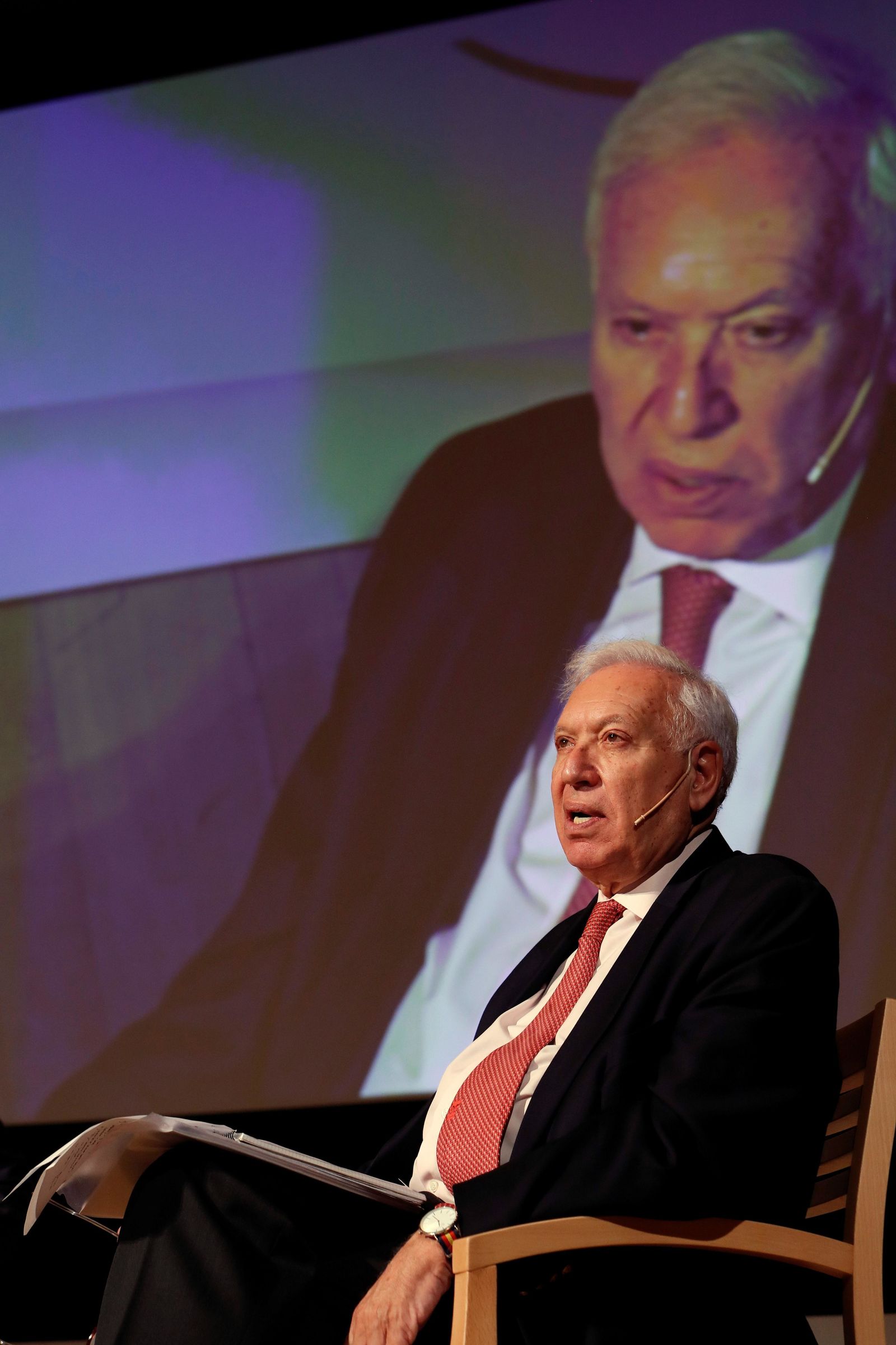 Margallo, durante su participación en la segunda jornada del Fórum Panasef, en Zaragoza