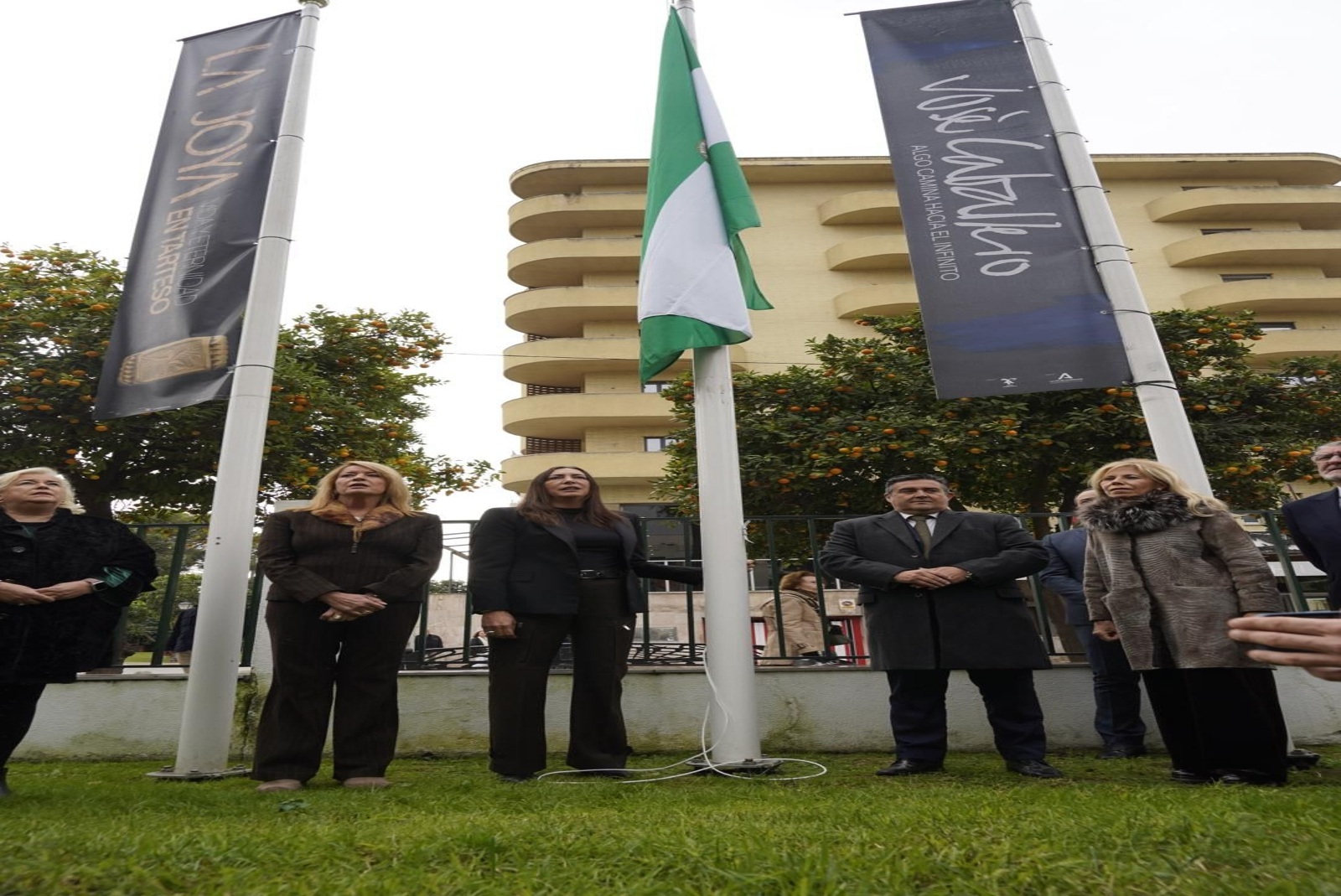 Imágenes del acto de celebración del Día de la Bandera organizado por la Junta de Andalucía en Huelva