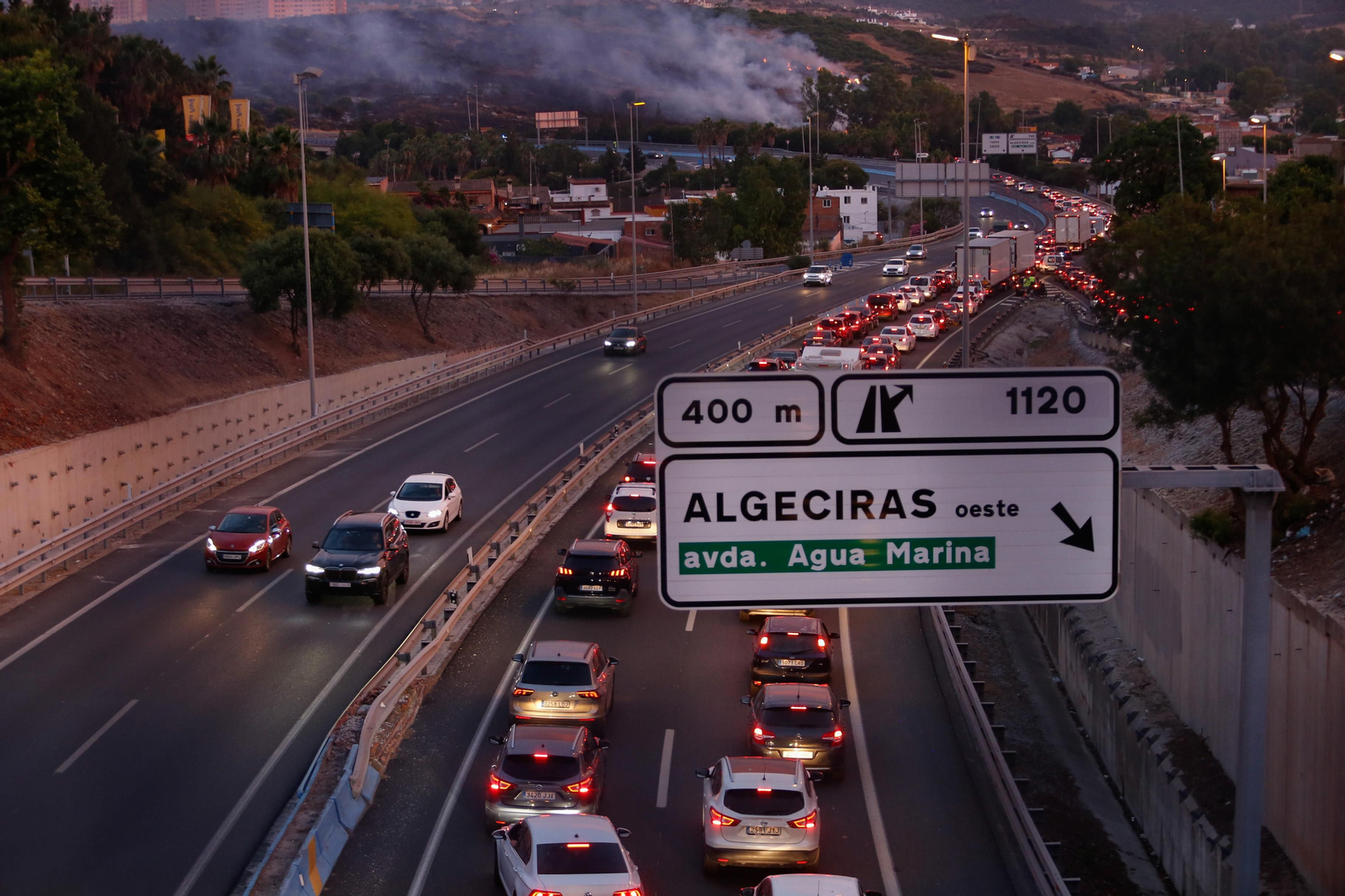 Las fotos del incendio de este viernes en Algeciras