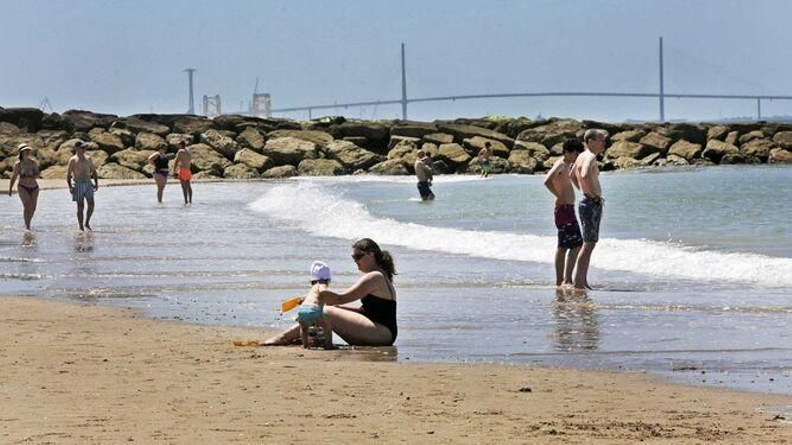 Una imagen de la playa de La Puntilla, en El Puerto