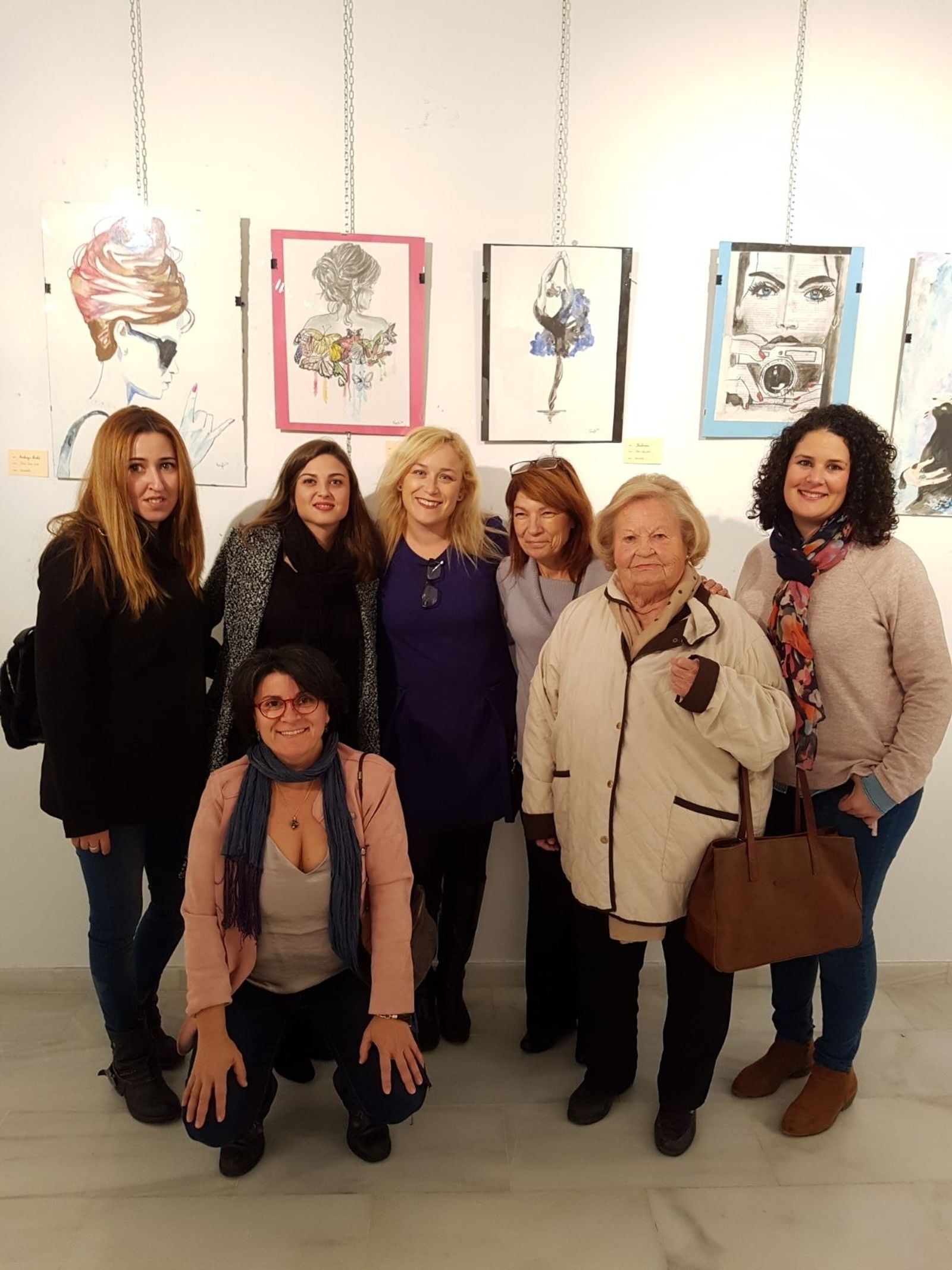 Artistas que participaron en la apertura de la exposición.
