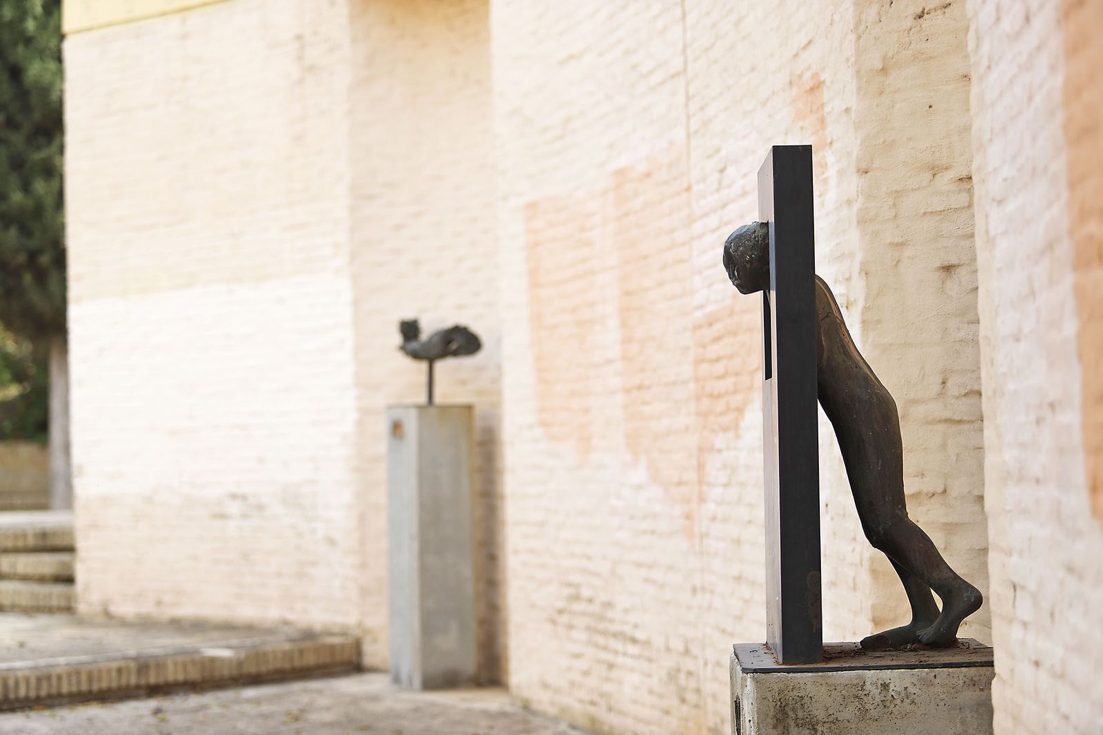 Imágenes del actual estado de las esculturas del museo al aire libre de Huelva