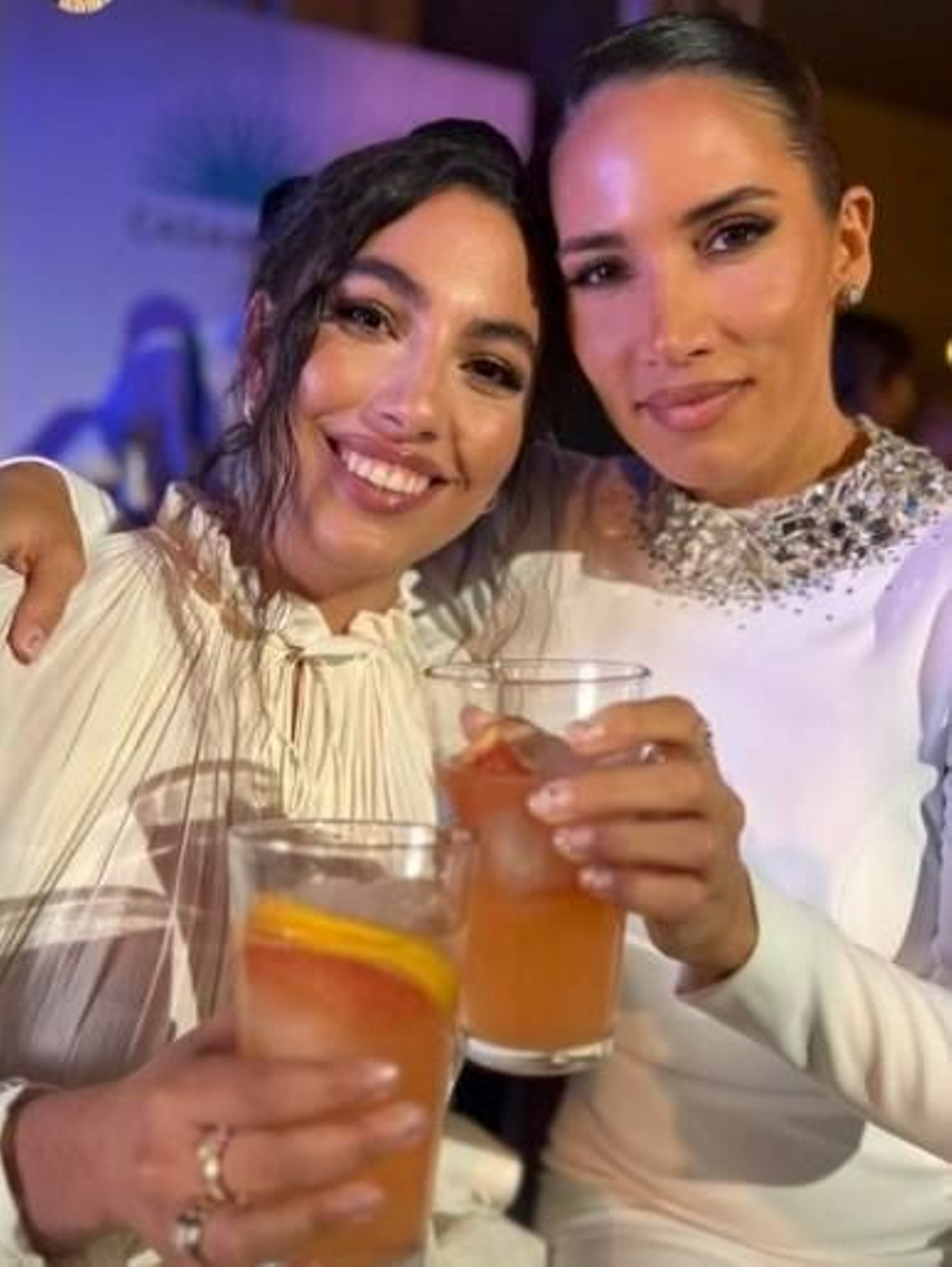 María José Llergo e India Martínez, en la fiesta que tuvo lugar tras la gala