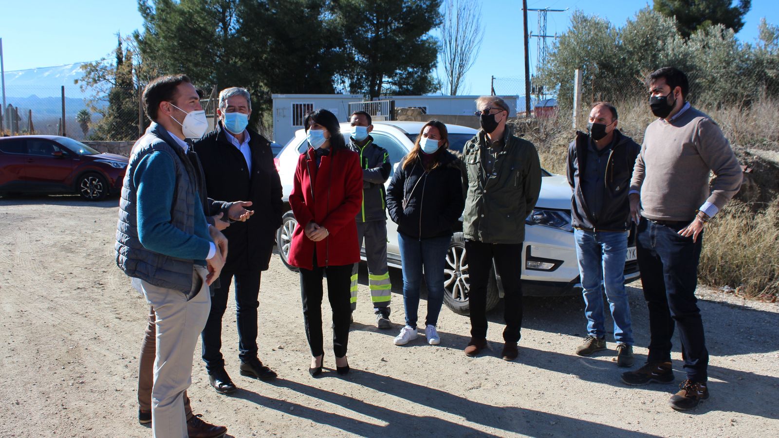 Visita de la subdelegada del Gobierno a la zona de las obras.