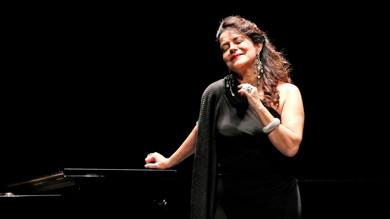 La mezzosoprano canaria, en un instante del concierto.